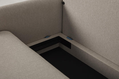 Model 04 Dreisitzer-Schlafsofa, Steingrau