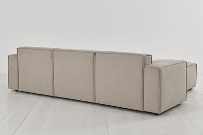 Dreisitzer-Sofa Model 03 mit Chaiselongue links, Steingrau