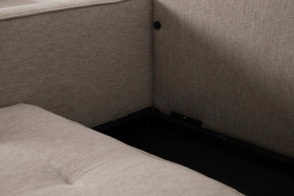 Model 02 Dreisitzer-Schlafsofa , Steingrau