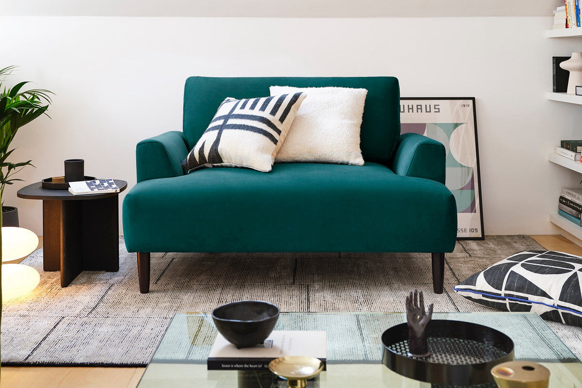 Loveseat Model 05, Eisvogelblau