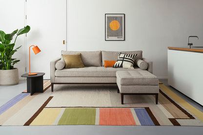 Dreisitzer-Sofa Model 02, Steingrau