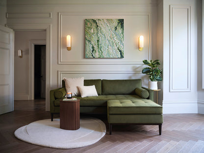 Model 02 2-Seater Sofa with Ottoman, Vine