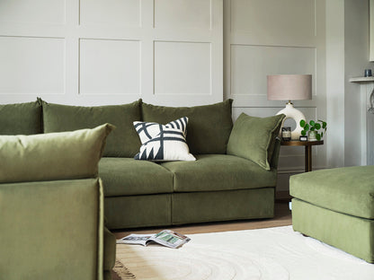 Model 06 Corner Sofa with Ottoman, Vine