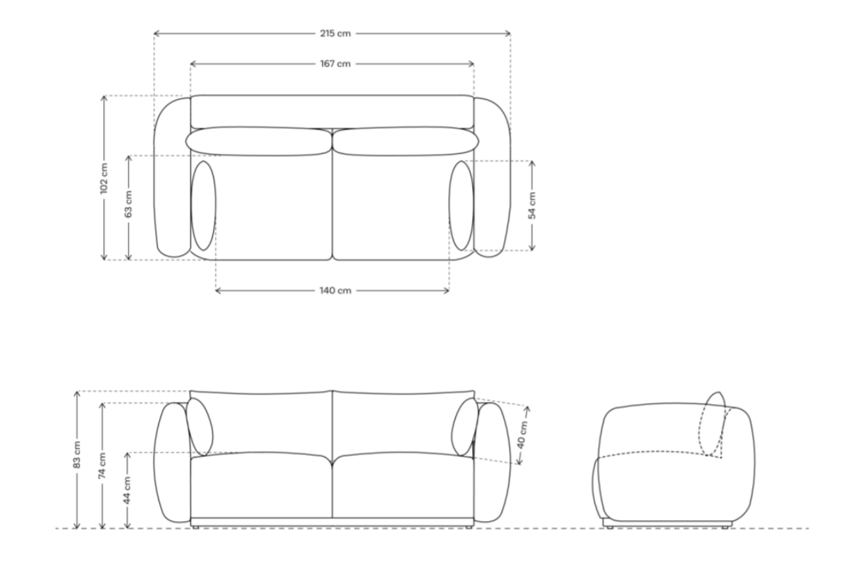  Model 16 Dreisitzer-Sofa