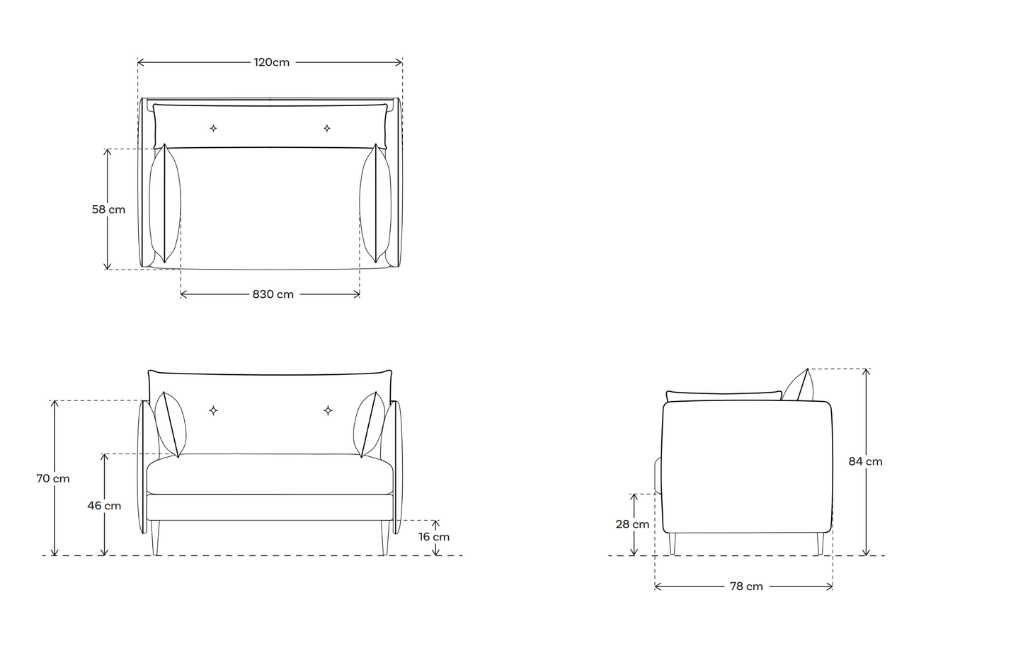 Model 19 Loveseat, Ziegelrot