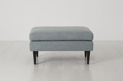 Polsterhocker Model 01, Meerglasblau