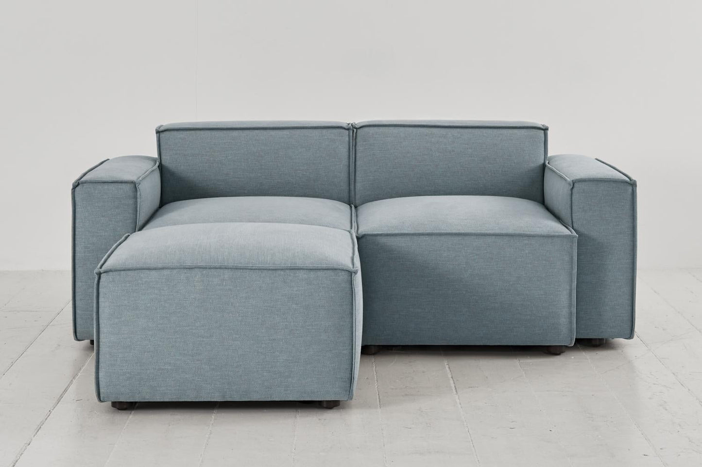 Model 03 2-Seater Left Chaise Sofa, Seaglass