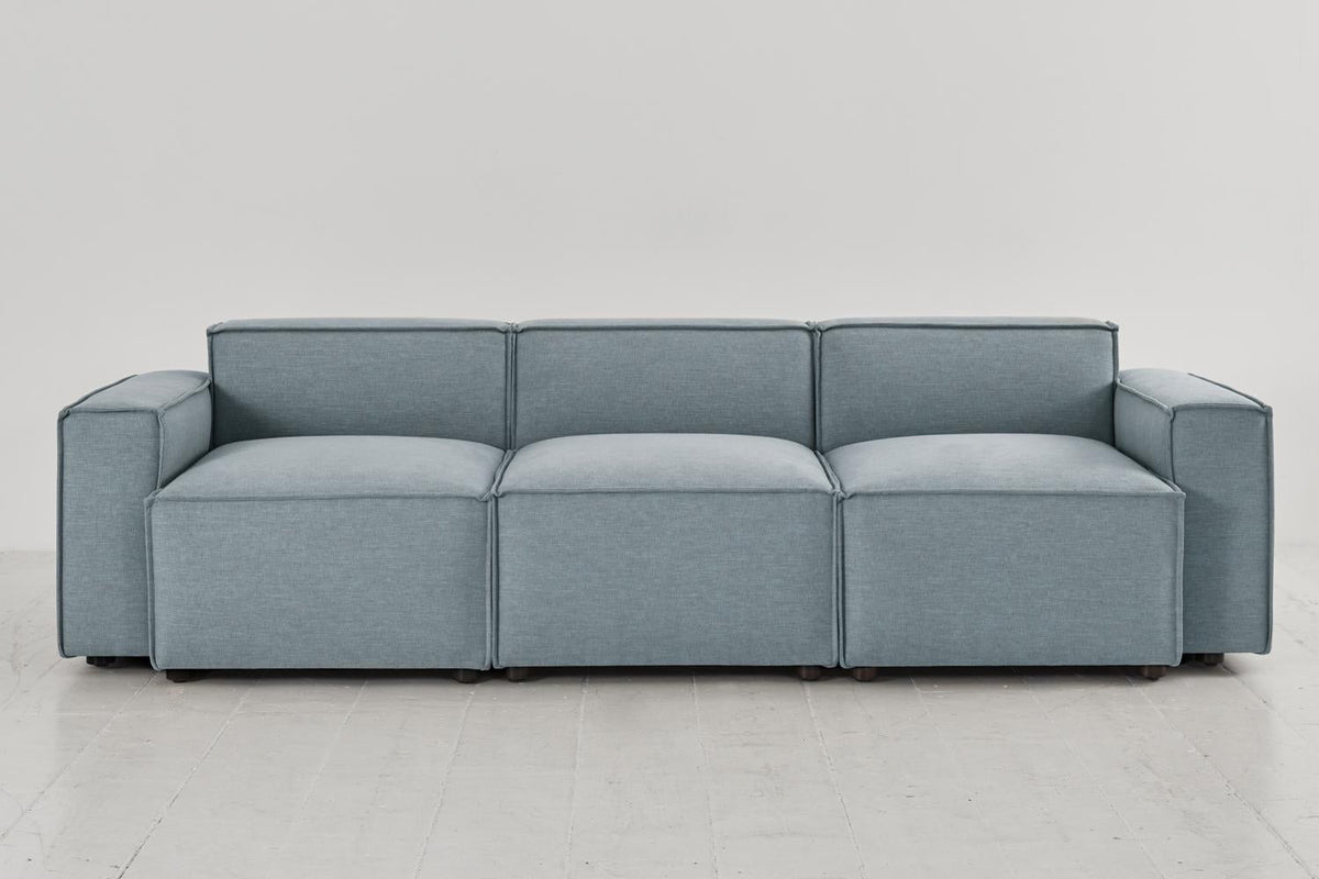 Dreisitzer-Sofa Model 03, Meerglasblau