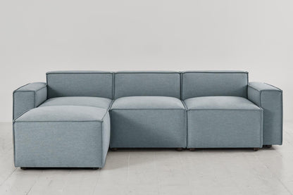 Model 03 3-Seater Left Chaise Sofa, Seaglass