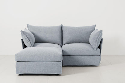 Model 06 2-Seater Left Chaise Sofa, Seaglass