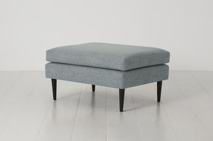 Polsterhocker Model 01, Meerglasblau