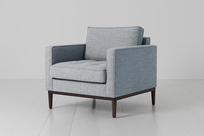 Sessel Model 02, Meerglasblau