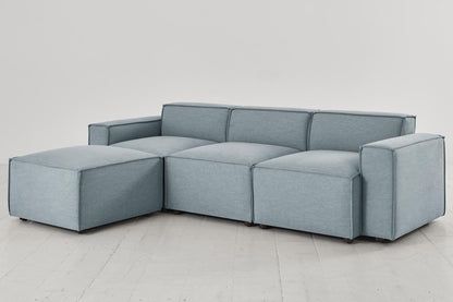 Model 03 3-Seater Left Chaise Sofa, Seaglass