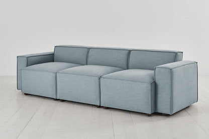 Dreisitzer-Sofa Model 03, Meerglasblau