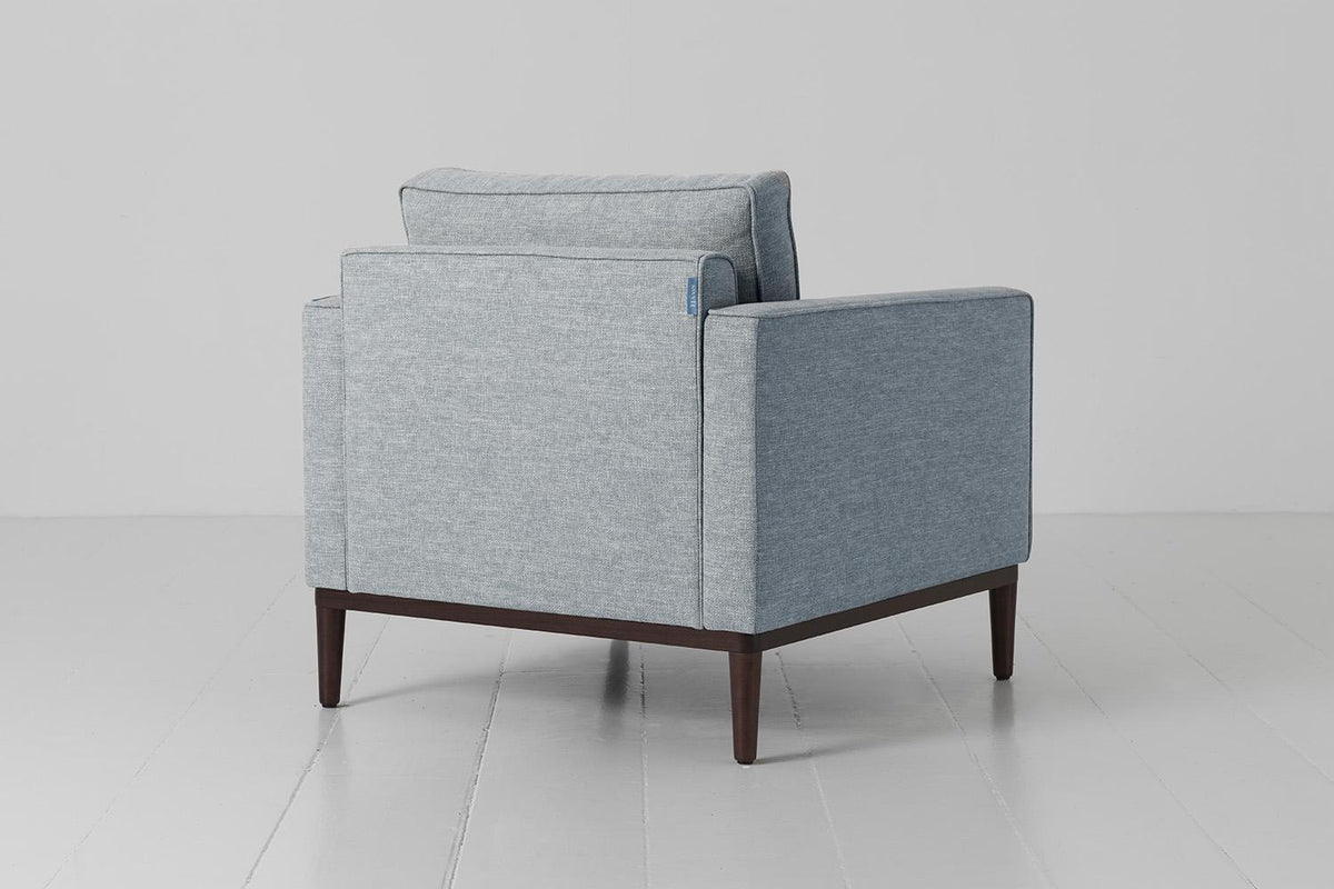 Sessel Model 02, Meerglasblau