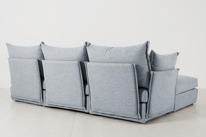 Model 06 3-Seater Left Chaise Sofa, Seaglass