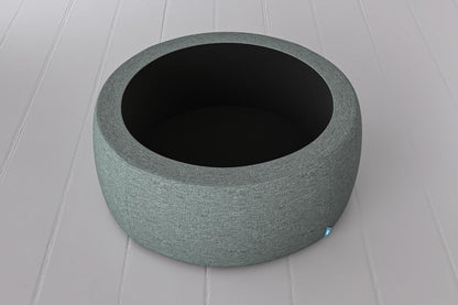 Polsterhocker 01, Meerglasblau