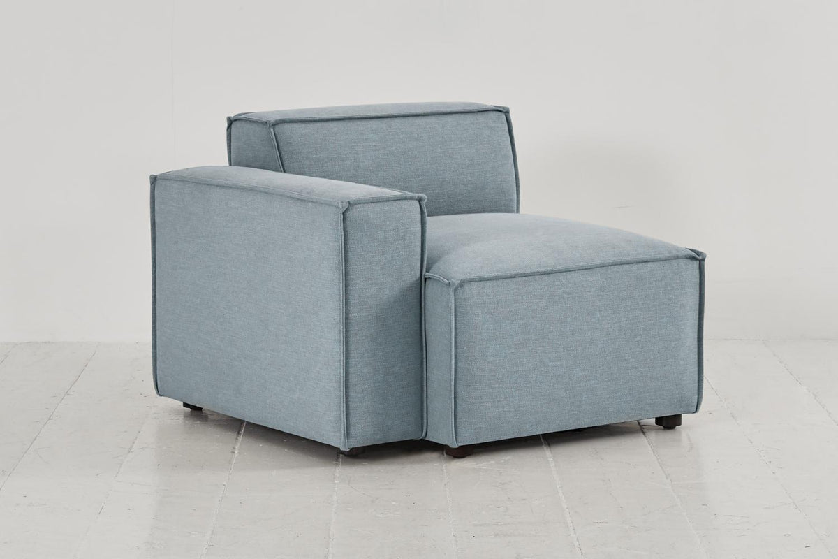 Model 03 Left Arm Sofa Module, Seaglass