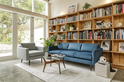 Sessel Model 01, Meerglasblau