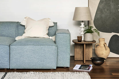 Dreisitzer-Sofa Model 03, Meerglasblau
