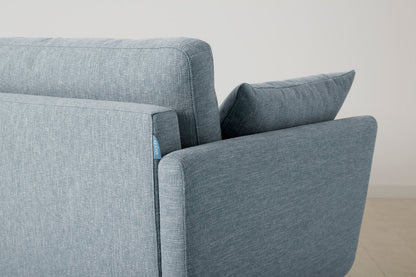 Dreisitzer-Sofa Model 10, Meerglasblau