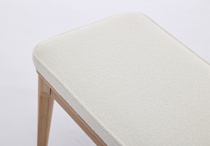 Dining Bench 01, Oak / Ivory