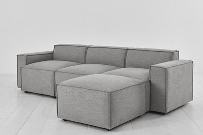 Dreisitzer-Sofa Model 03 mit Chaiselongue rechts, Schattengrau