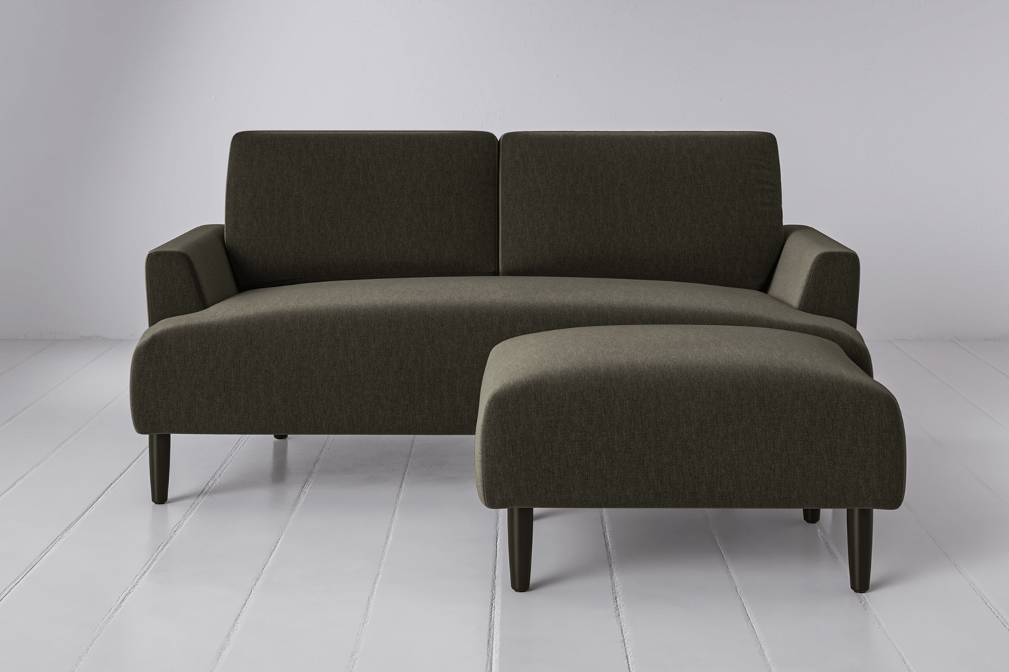 Model 05 Zweisitzer Sofa mit Hocker