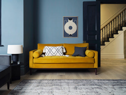 Zweisitzer-Sofa Model 02, Senfgelb