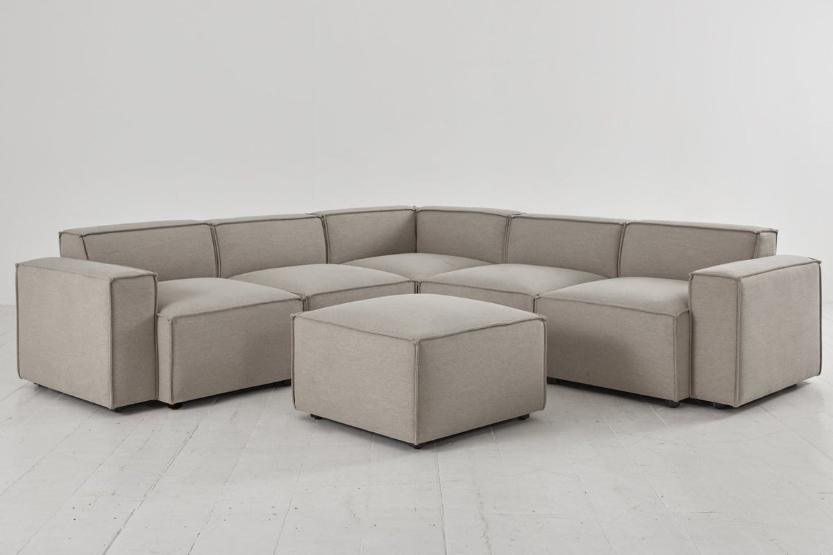Ecksofa Model 03 mit Polsterhocker