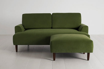 Vine Image 1 - Model 05 2 Seater Chaise in Vine Velvet - Front View
