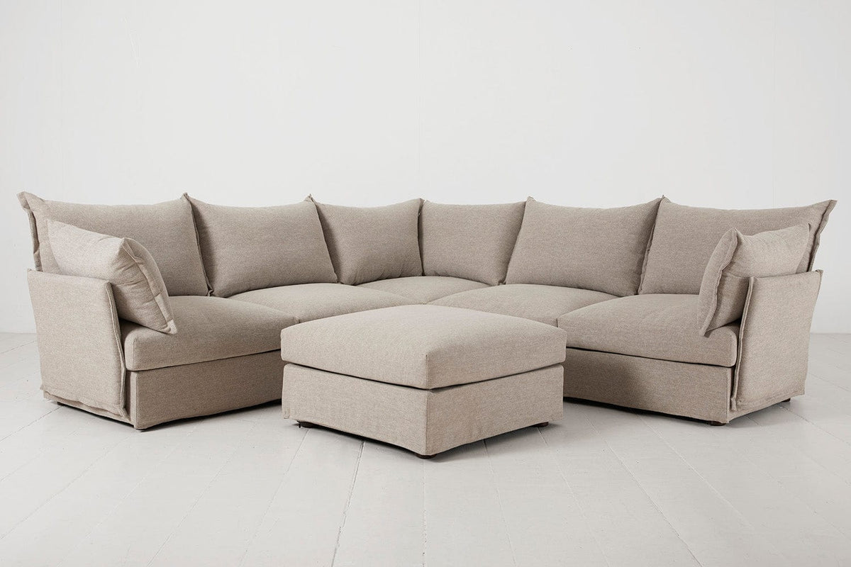 Ecksofa Model 06 mit Polsterhocker