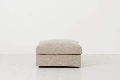 Pumice Image 1  - Model 06 Ottoman in Pumice Front View