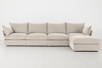 Bone image 1 - Model 06 4 Seater Right Corner Sofa Front View