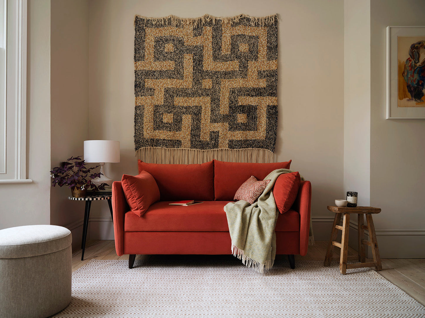 Model 08 Sofa Bed 2 Seater, Brick