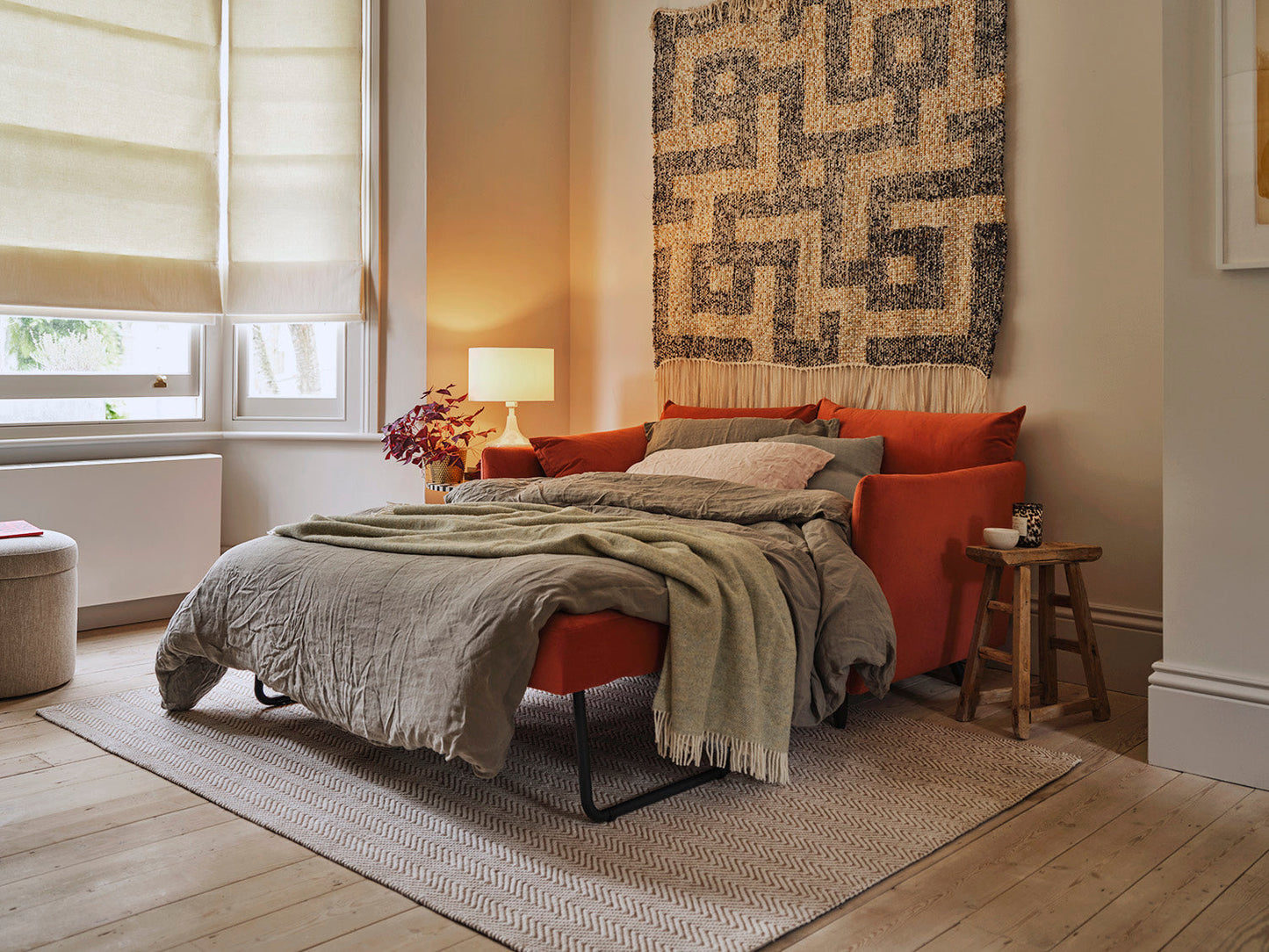 Model 08 Sofa Bed 2.5 Seater, Brick