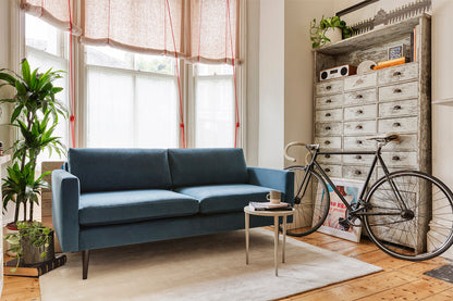Zweisitzer-Sofa Model 01, Blaugrün