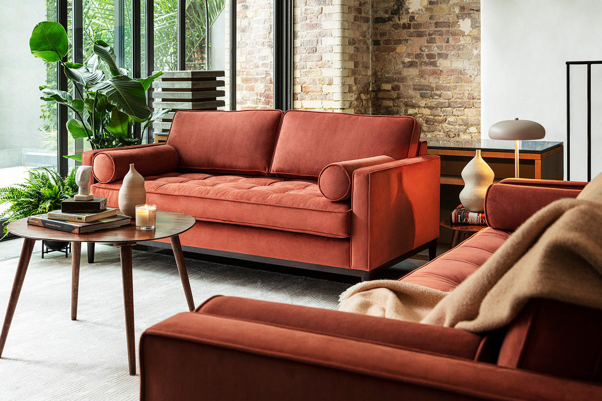 Model 02 2-Seater Sofa, Brick