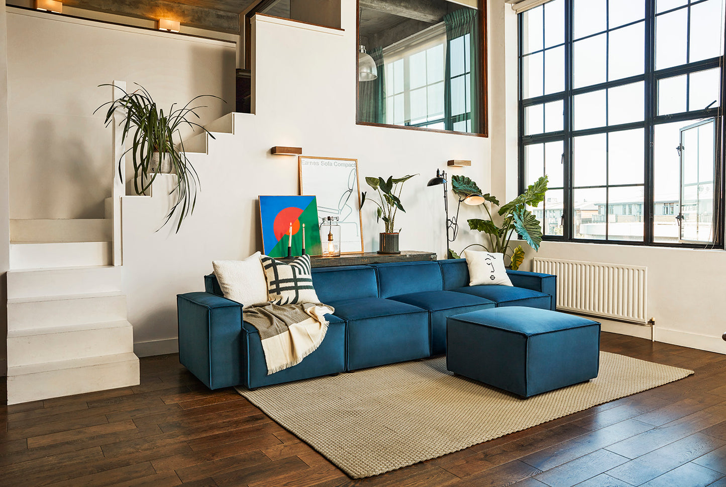 Viersitzer-Sofa Model 03 mit Chaiselongue rechts