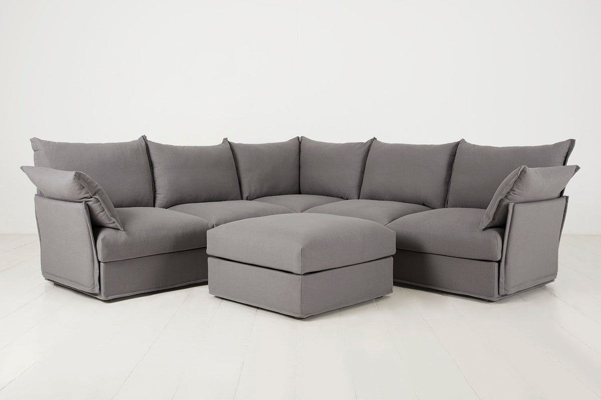 Ecksofa Model 06 mit Polsterhocker, Risso