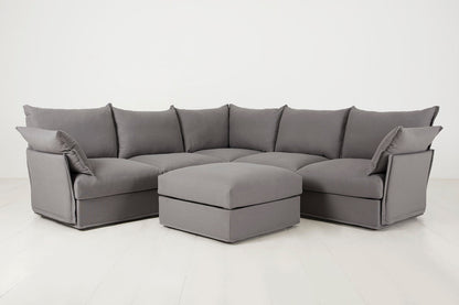 Ecksofa Model 06 mit Polsterhocker, Risso