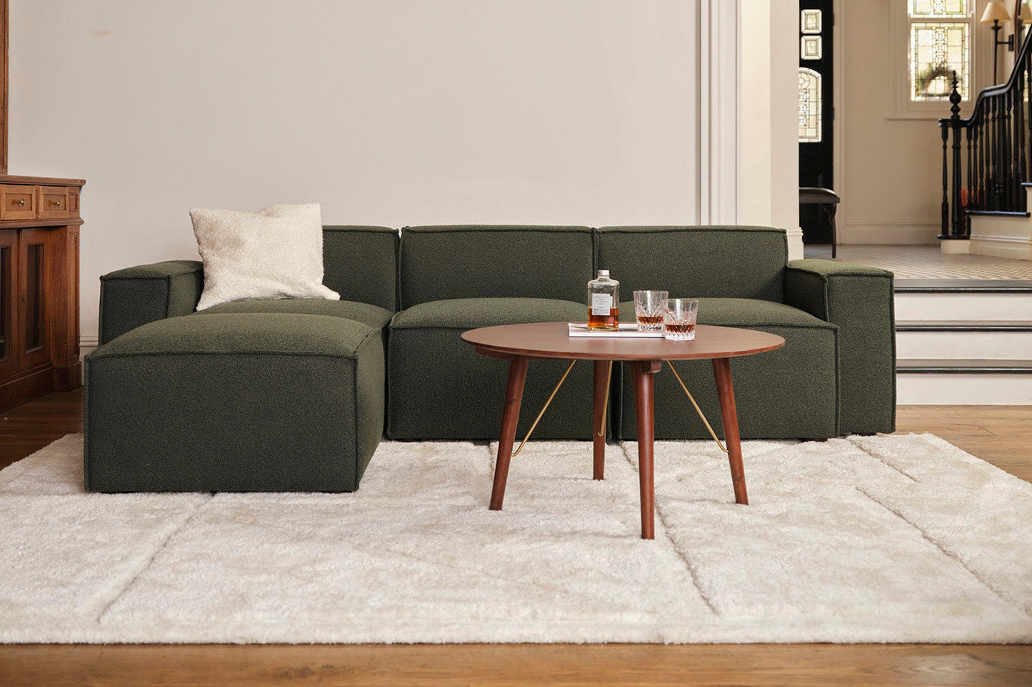 Model 03 3-Seater Left Chaise Sofa, Fern
