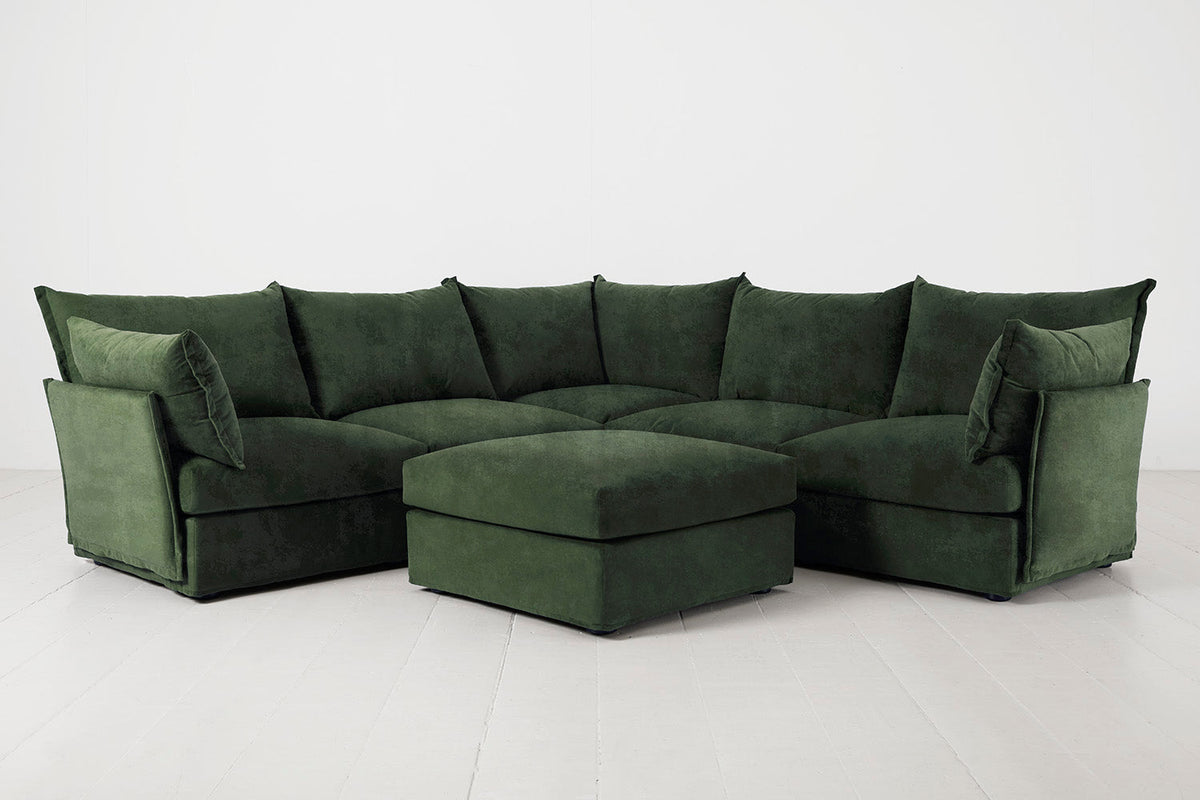 Model 06 Corner Sofa with Ottoman, Conifer