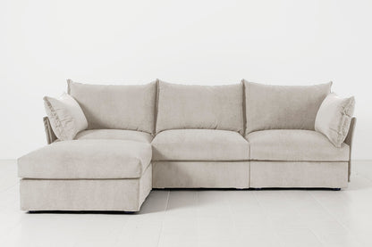 Model 06 3-Seater Left Chaise Sofa, Chalk