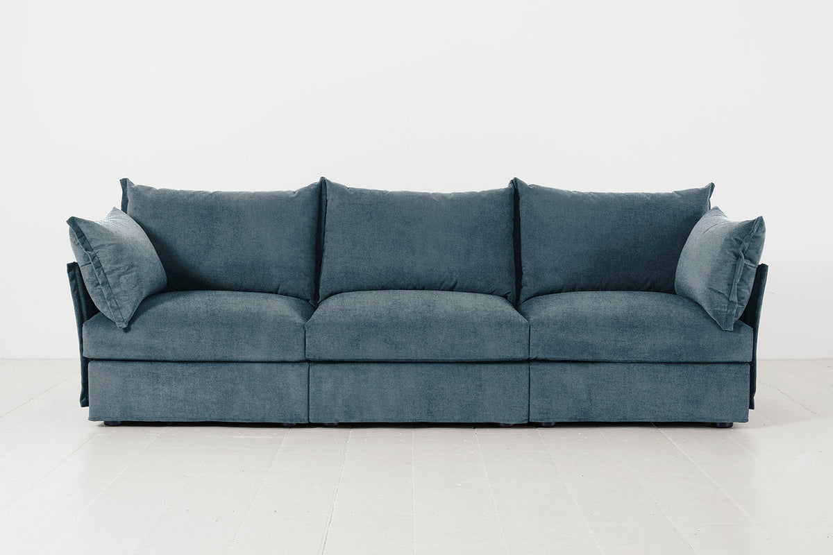 Dreisitzer-Sofa Model 06, Wasserblau