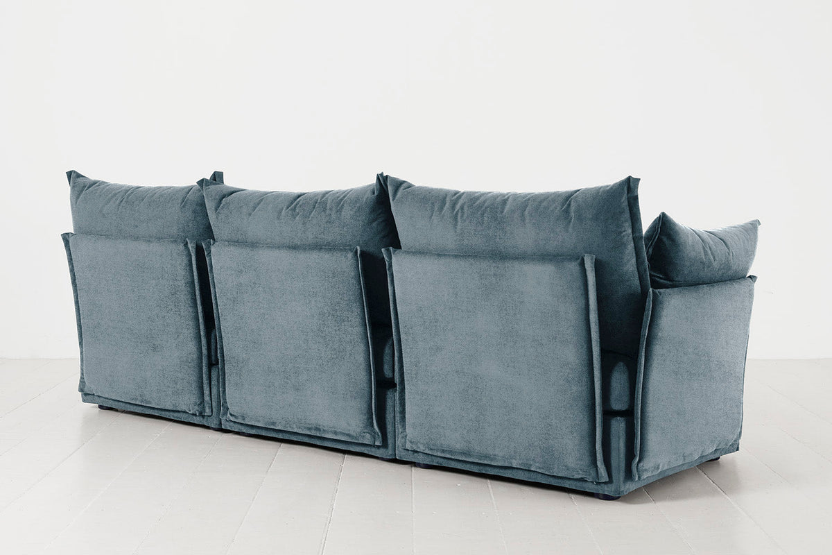Dreisitzer-Sofa Model 06, Wasserblau