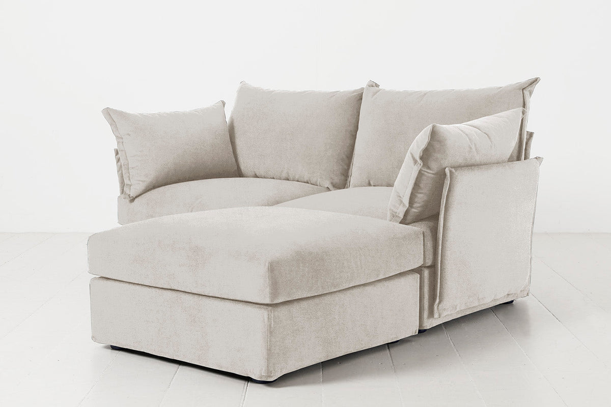 Model 06 2-Seater Right Chaise Sofa, Chalk