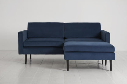 Model 01 Zweisitzer Sofa mit Hocker, Blaugrün