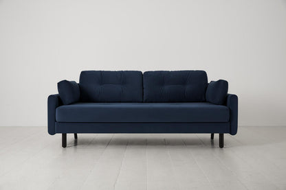 Model 04 Dreisitzer-Schlafsofa, Blaugrün