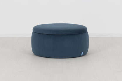 Polsterhocker 01, Blaugrün